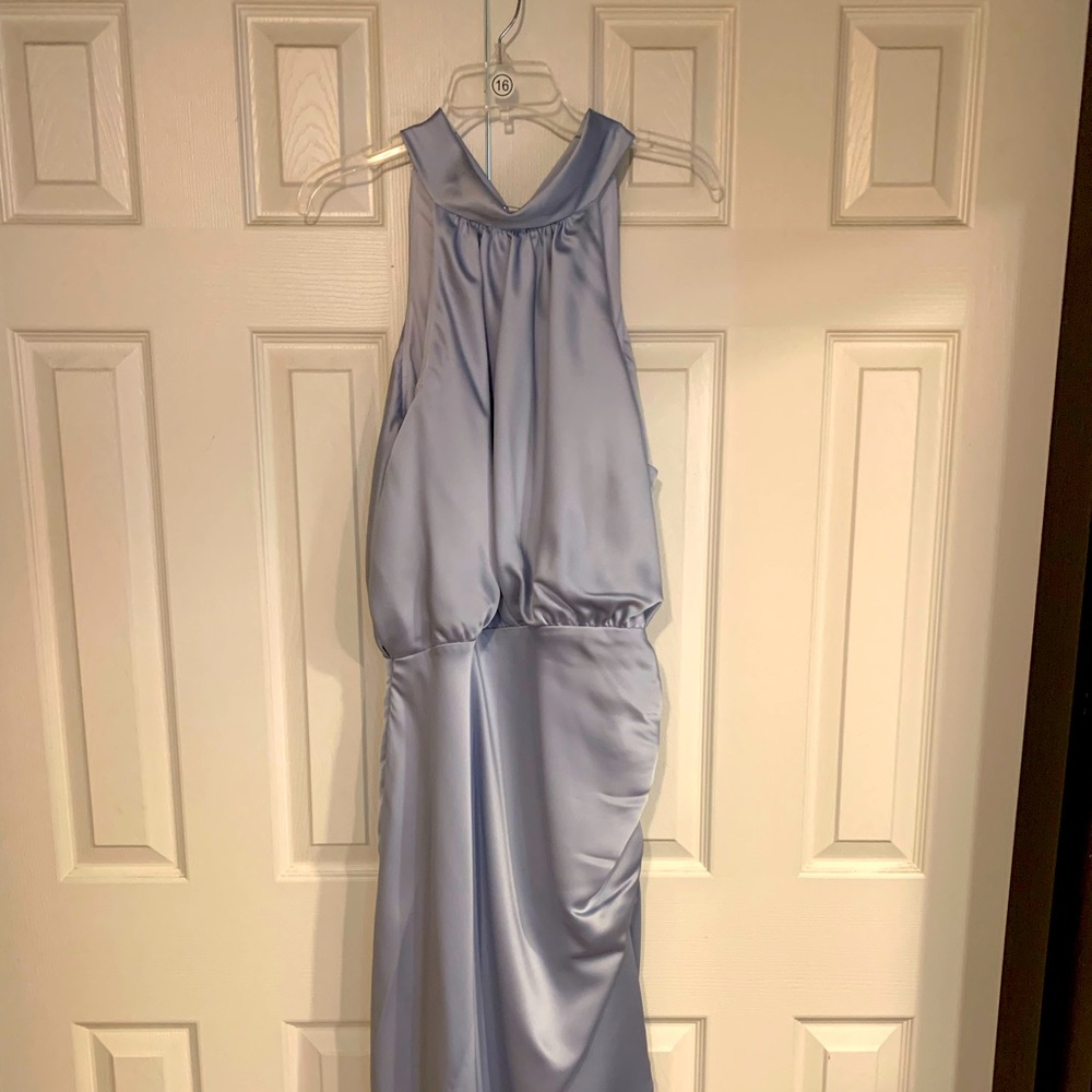 Satin Formal Dress. Morilee Madeline Gardner brand.